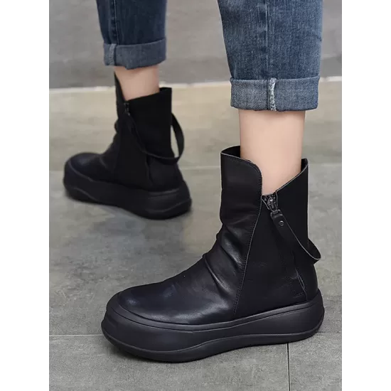 Original Irregular Casual Zipper Booties