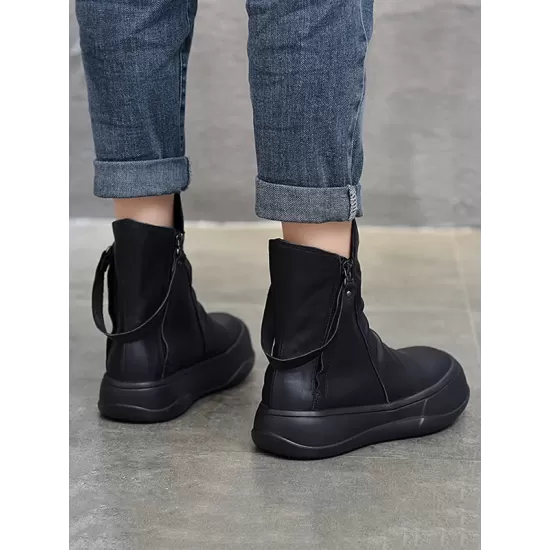 Original Irregular Casual Zipper Booties