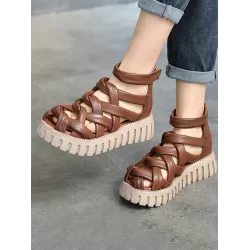 Casual Hollow Gladiator Shoes Platform Sandals