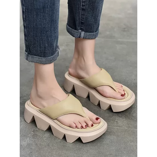 Split-Joint Wedges & Flatform Shoes Slippers