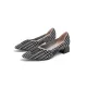 Houndstooth Pointed-Toe Shoes Pumps