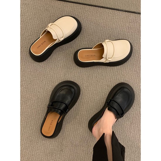 Round-Toe Slippers&Mules Platform Shoes Loafers