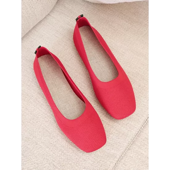 Breathable Solid Color Flat Shoes