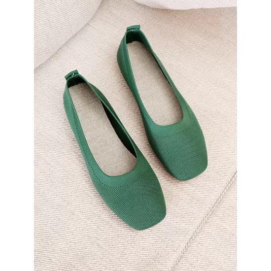 Breathable Solid Color Flat Shoes