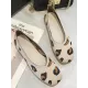 Breathable Contrast Color Leopard Flat Shoes