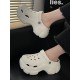 Hollow Round-Toe Slider Sandals Platform Shoes Crocs