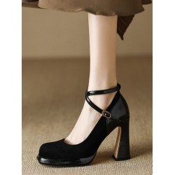 Buckle Square-Toe Mary Janes