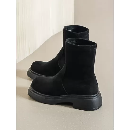 Round-Toe Split-Joint Boots