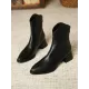 Pointed-Toe Split-Joint Zipper Chelsea Boots Boots