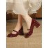 Round-Toe Shallow Cut Split-Joint Pumps Mary Janes