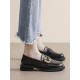 Round-Toe Split-Joint Platform Shoes Loafers