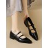 Pointed-Toe Shallow Cut Split-Joint Flat Shoes