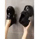 Round-Toe Split-Joint Platform Shoes