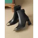 Split-Joint Square-Toe Pumps Boots