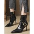 Pointed-Toe Split-Joint Pumps Boots