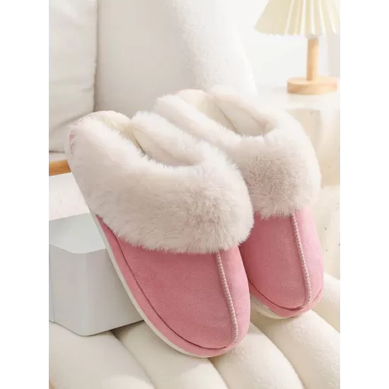 Round-Toe Split-Joint Slippers