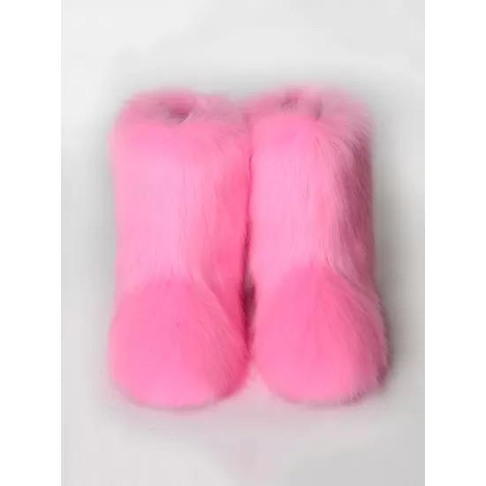 Keep Warm Round-Toe Solid Color Boots