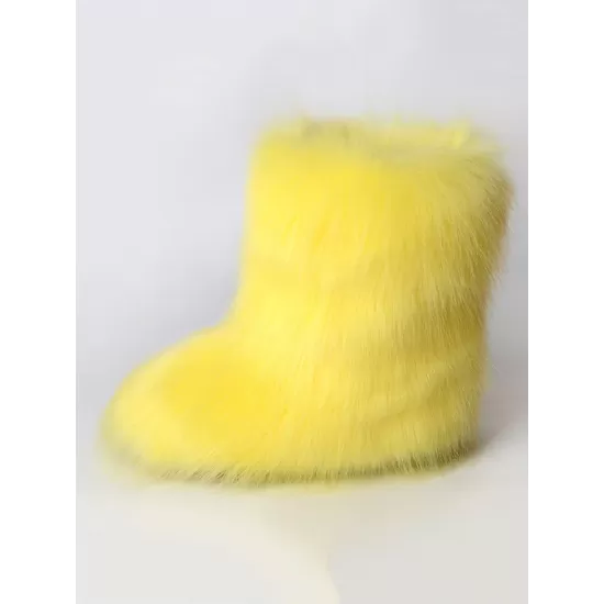 Keep Warm Round-Toe Solid Color Boots