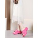 Hollow Solid Color Slippers Platform Shoes