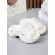 Hollow Solid Color Slippers Platform Shoes