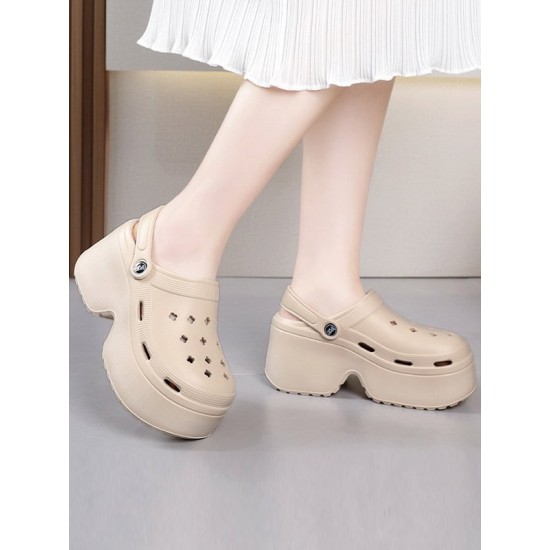 Hollow Sandals Crocs Slippers Platform Shoes