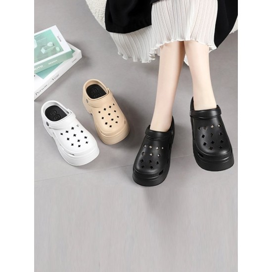 Hollow Sandals Crocs Slippers Platform Shoes