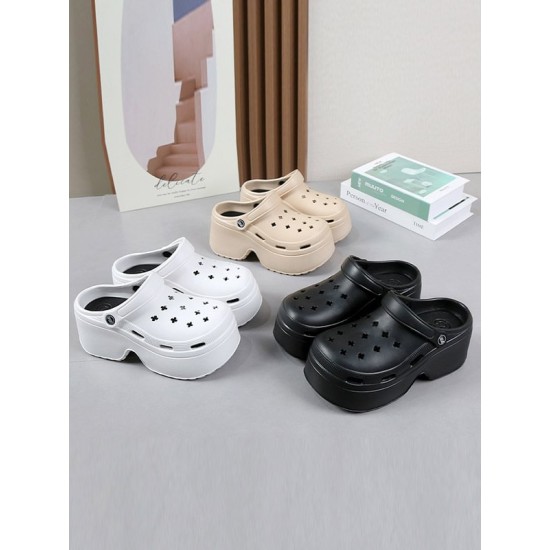 Hollow Sandals Crocs Slippers Platform Shoes