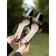 Split-Joint Square-Toe Sling Shoes Sandals