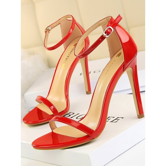 Hollow Open Toe Split-Joint Sandals Pumps