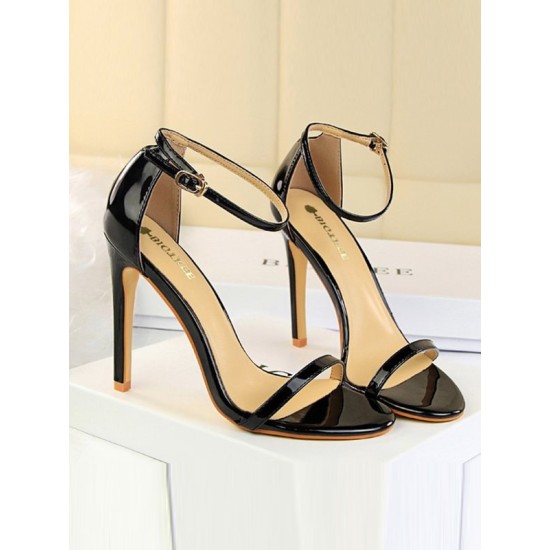 Hollow Open Toe Split-Joint Sandals Pumps