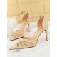 Hollow Pointed-Toe Split-Joint Pumps Sandals