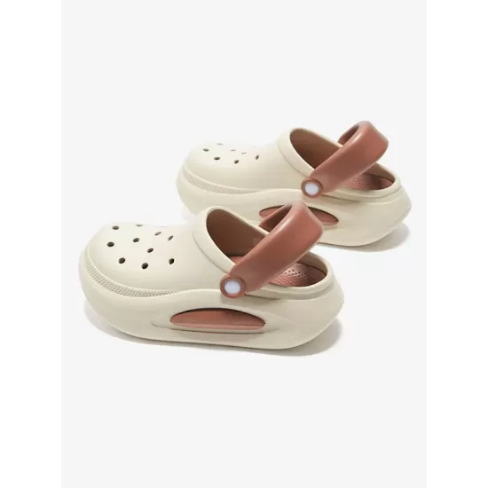 Hollow Round-Toe Shallow Cut Split-Joint Slippers Sandals Crocs