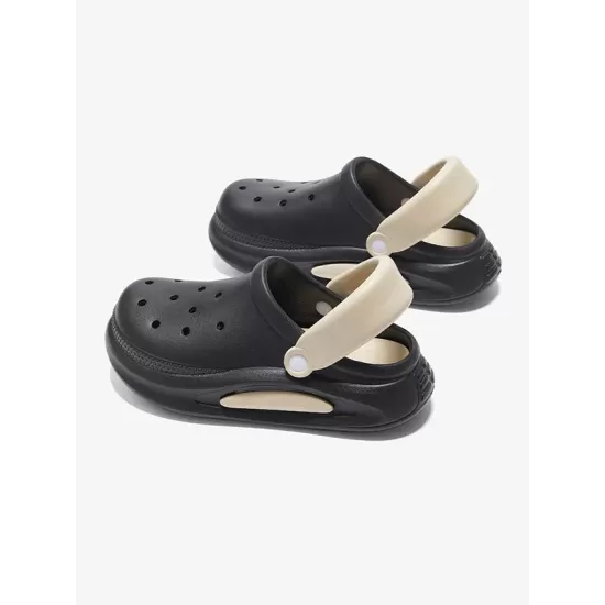 Hollow Round-Toe Shallow Cut Split-Joint Slippers Sandals Crocs