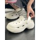 Hollow Round-Toe Solid Color Slippers Sandals Crocs