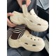 Hollow Round-Toe Solid Color Slippers Sandals Crocs