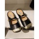 Contrast Color Shallow Cut Split-Joint Square-Toe Slippers&Mules Mary Janes Flats