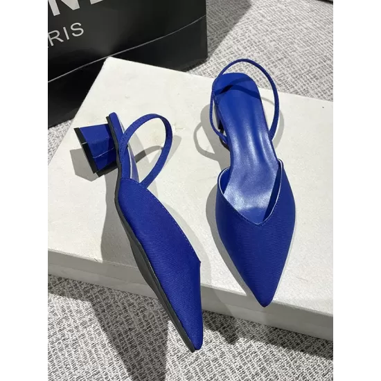 Pointed-Toe Split-Joint Sling Shoes Pumps Sandals