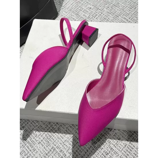 Pointed-Toe Split-Joint Sling Shoes Pumps Sandals