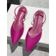 Pointed-Toe Split-Joint Sling Shoes Pumps Sandals