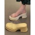 Open Toe Round-Toe Split-Joint Transparent Slippers Pumps Sandals