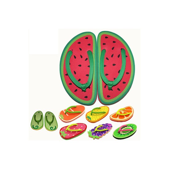 Summer Fruit Cartoon Cute Pattern Flat Shoes Flip Flops