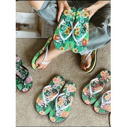 Summer Leisure Flip Flops Outdoor Wear Flat-Bottom Non-Slip Beach Shoes