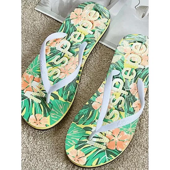 Summer Leisure Flip Flops Outdoor Wear Flat-Bottom Non-Slip Beach Shoes