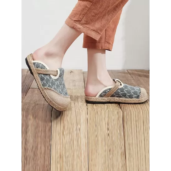 Rhombic Flat Shoes Casual Shoes Slippers