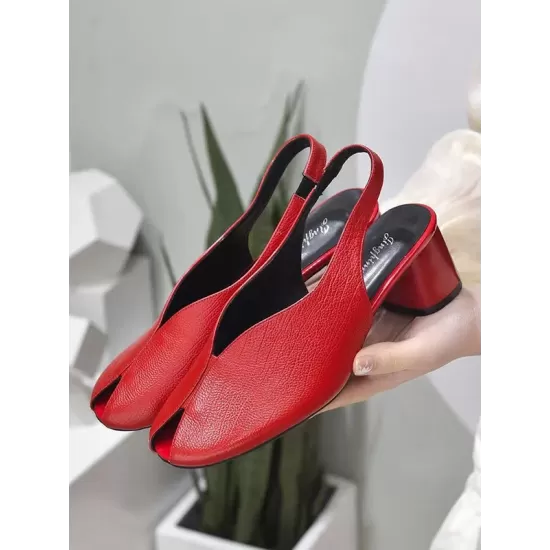 Solid Color Open Toe Pumps Sandals Shoes