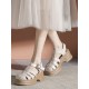 Hollow Round-Toe Sandals Platform Shoes Gladiators