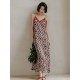 Vacation H-Line Floral Printed V-Neck Dress