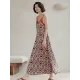 Vacation H-Line Floral Printed V-Neck Dress