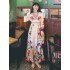 Vacation Loose Floral Patchwork V-Neck Dress