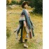 Casual Loose Tasseled Patchwork Shawl&Cloak